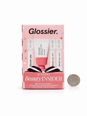 Glossier Mini Blush & Perfume set.
